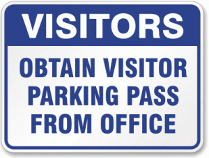 visitor-parking-pass Please ask for visitor parking passes