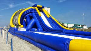 Triple water slide