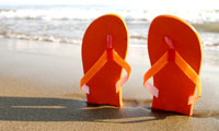 Flipflops are great for the beach