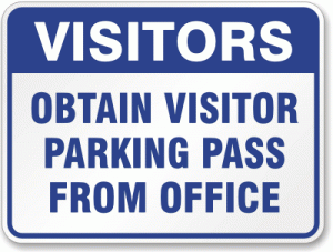 Please ask for visitor parking passes