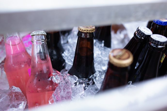 cooler drinks on ice